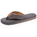 Tongs homme tige corde ISOTONER 96376 - Gris Brun AA1