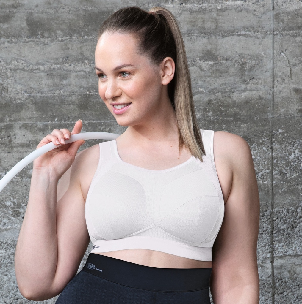 Soutien-gorge de sport sans armatures bonnets profonds ANITA ACTIVE "Extrême Control Plus" 5567 - Blanc 006