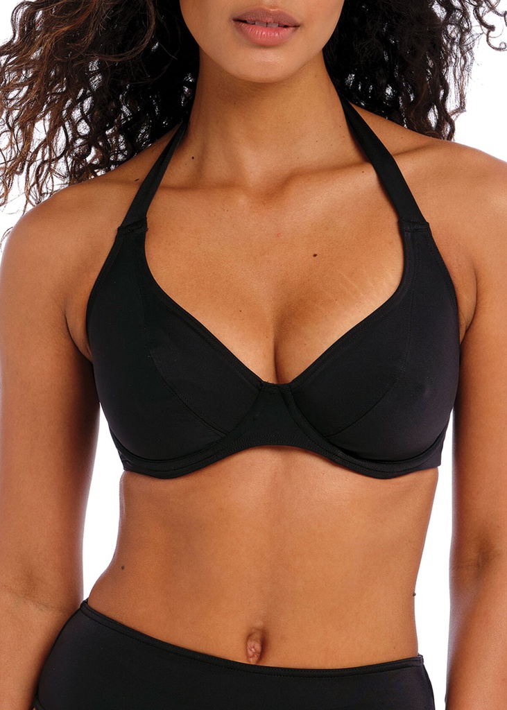 Haut de Bikini avec armatures & tour de cou FREYA "Jewel Cove" AS7232 - Plain Black PLK