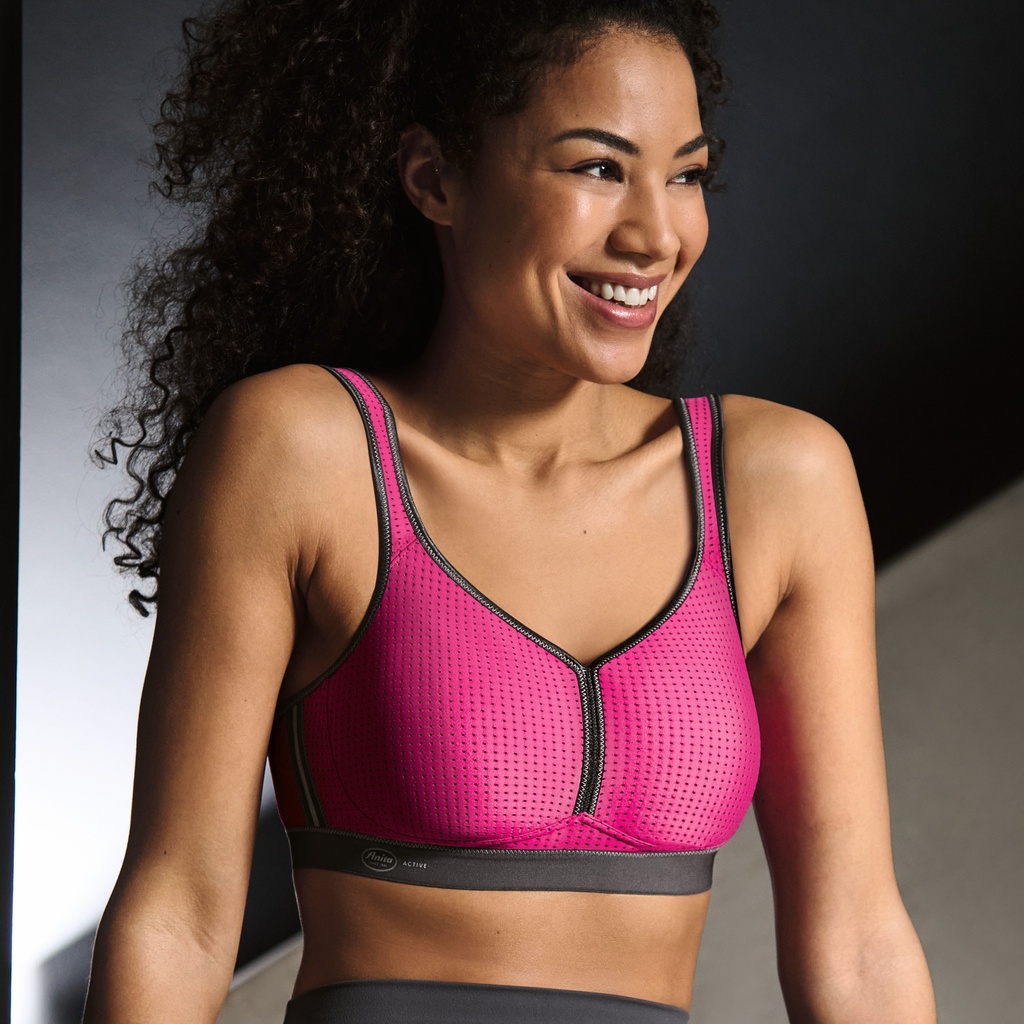 Soutien-gorge de sport sans armatures ANITA ACTIVE Maximum Support "Performance" 5566 - Pink Anthracite 588