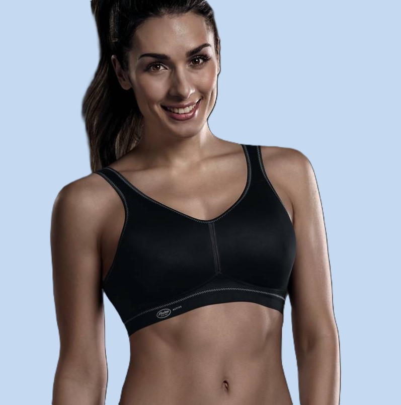Soutien-gorge de sport sans armatures moulé ANITA ACTIVE Firm Support "Light & Firm" 5521 - Noir 001 