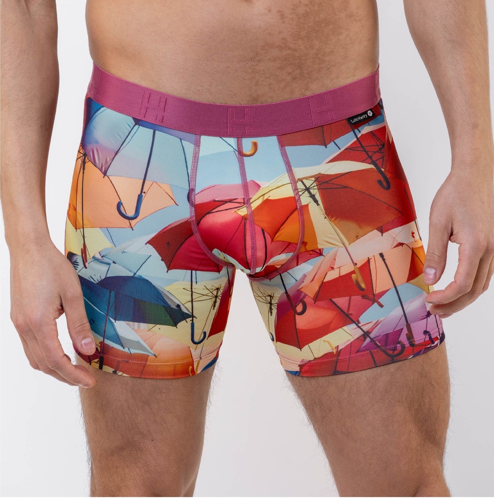 Boxer homme fantaisie microfibre avec maintien intérieur LOIC HENRY "Identity" KBI104X - Parapluies (3)