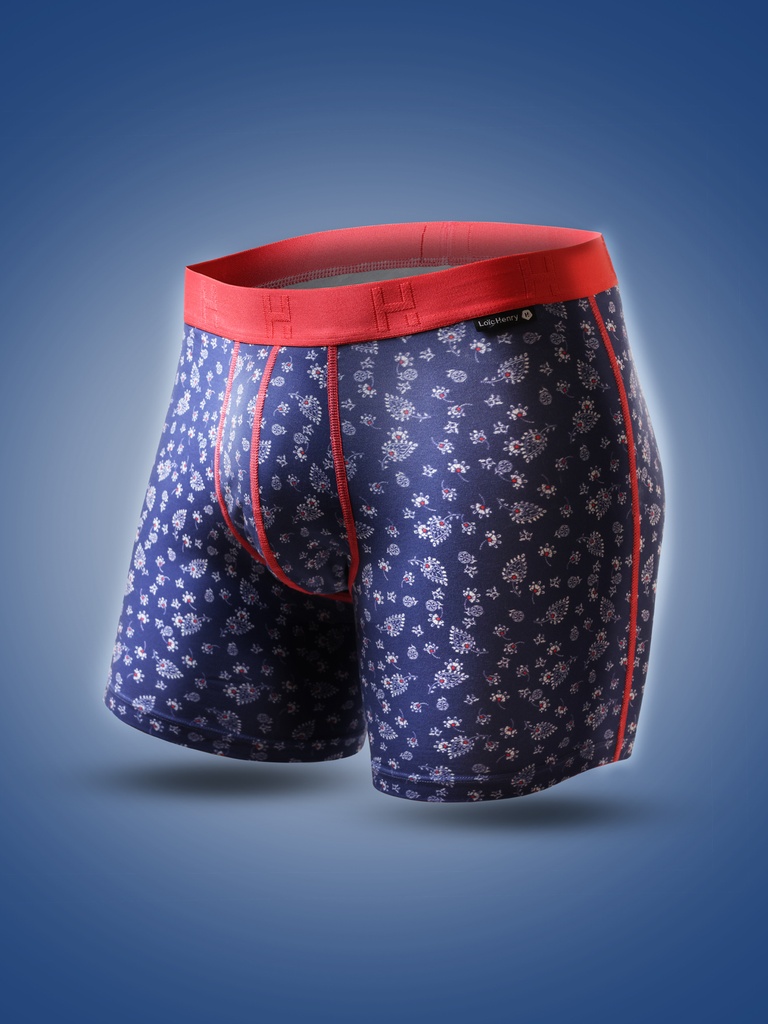 Boxer homme modal avec maintien intérieur LOIC HENRY "Graphic" KBD010X - Cravate (2)