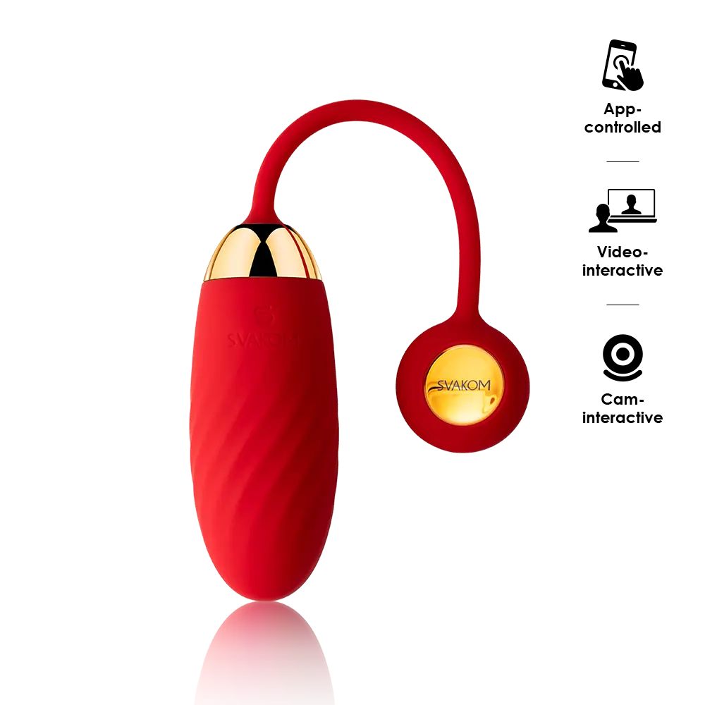 Œuf vibrant controlé via app & connection aux films X SVAKOM "Ella Neo" - Rouge