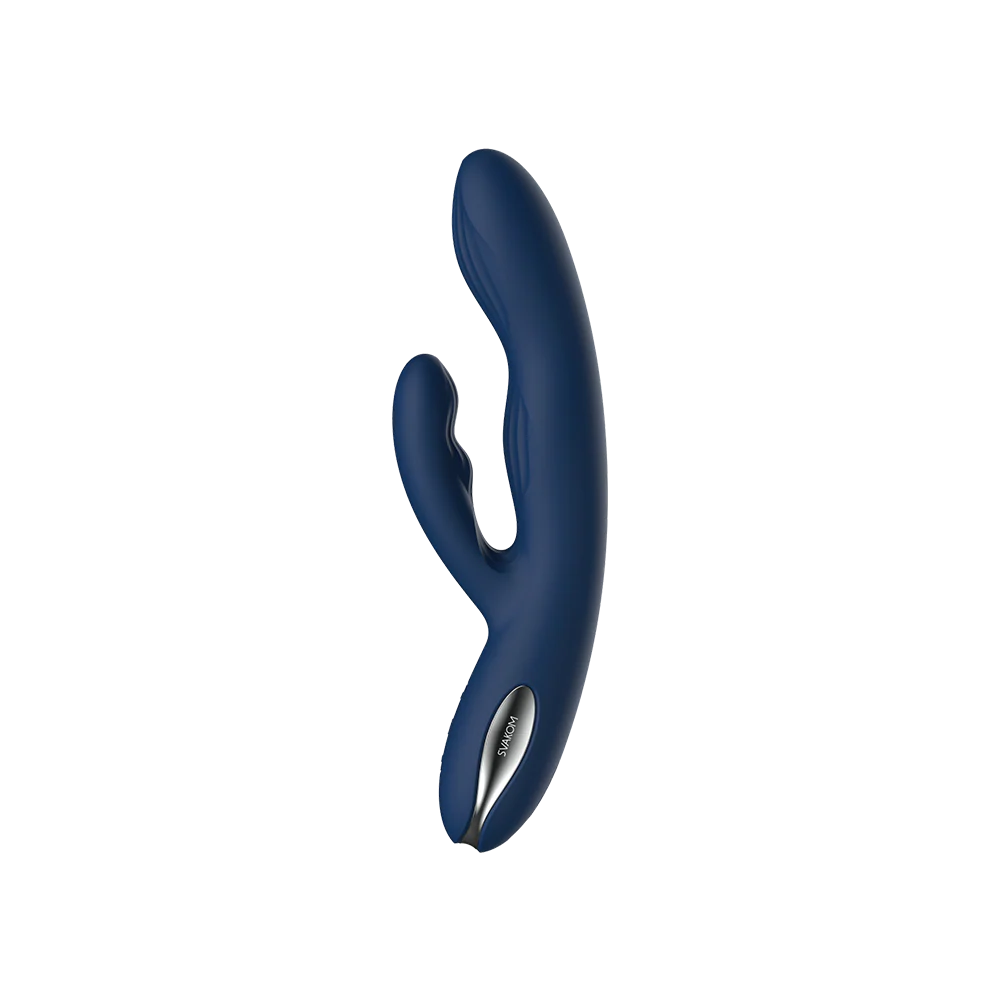 Vibromasseur double stimulation & tête pulsée au point G SVAKOM "Aylin" - Bleu Foncé