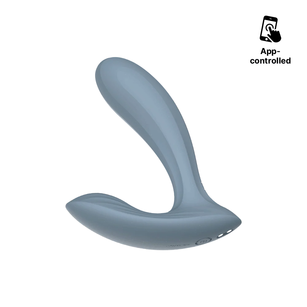 Vibromasseur contrôlé via app & double stimulation SVAKOM "Erica" - Bleu