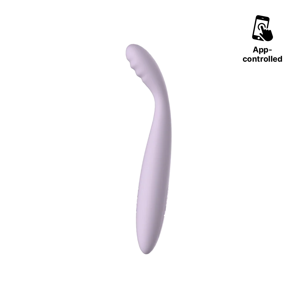 Vibromasseur point G fin & controlé via app & tête chauffante SVAKOM "Cici 2" - Lavande