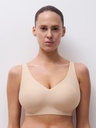 Brassière invisible avec coques et bretelles règlables CHANTELLE "SoftStretch" C26BQB - Beige Doré 01N