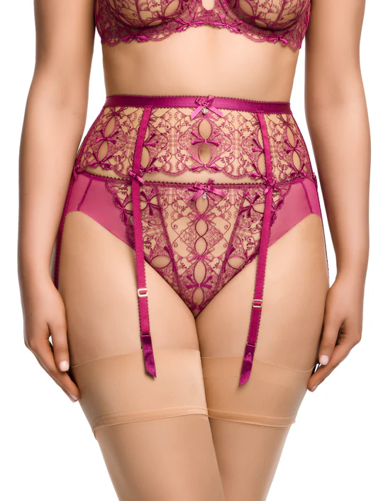 Porte-jarretelles DITA VON TEESE "Harlow" D46062 - Pinot Noir (40)