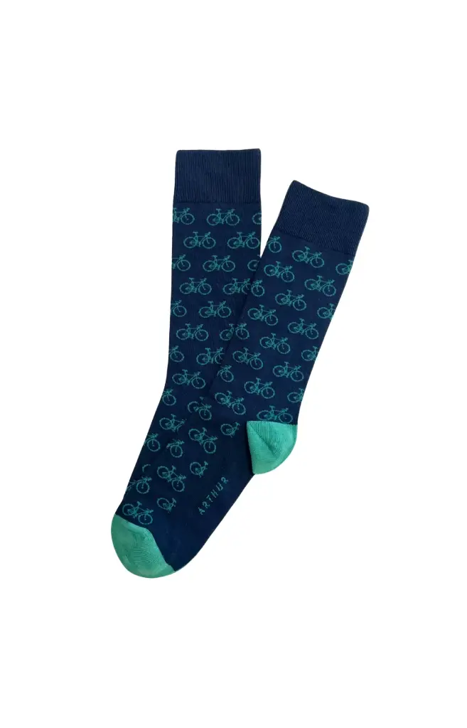 Chaussettes fantaisies homme TU ARTHUR "Vélo" 1SO - Marine VELOH25
