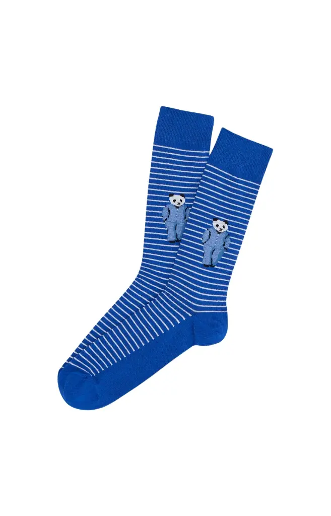 Chaussettes fantaisies homme TU ARTHUR "Pandastique" 1SO - Bleu PANDH25