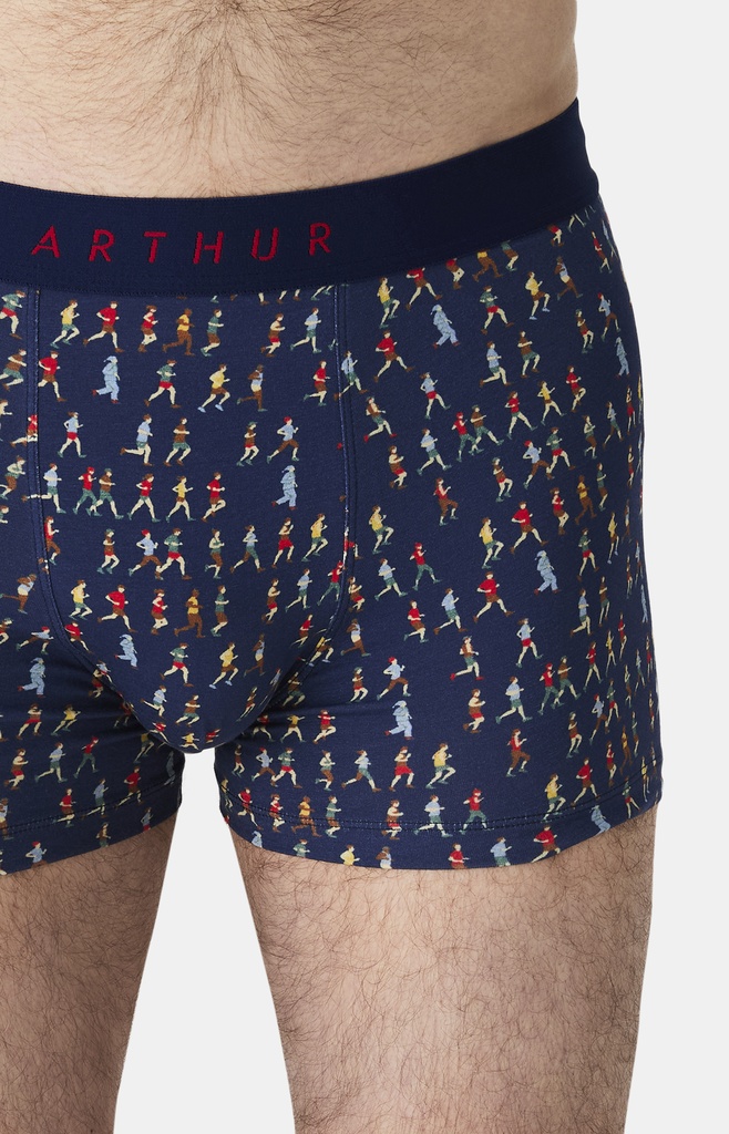 Boxer homme coton bio ARTHUR "Marathon" MAC - Marine MARAH25
