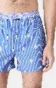 Caleçon américain homme avec maintien 100% coton bio ARTHUR "Le Club" CSP - Bleu Roi Pandastique 1189H25