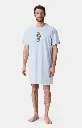 Chemise de nuit homme TU maxi T-shirt ARTHUR "Esprit Livre" MTU - Bleu Ciel BOOKH25