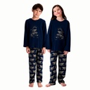 Pyjama long enfant 100% coton bio ARTHUR "Nuit Polaire" LUK - Marine POLAH25