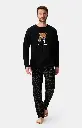 Pyjama long homme ARTHUR "Noctambulles" ZAC - Noir CHAMH25