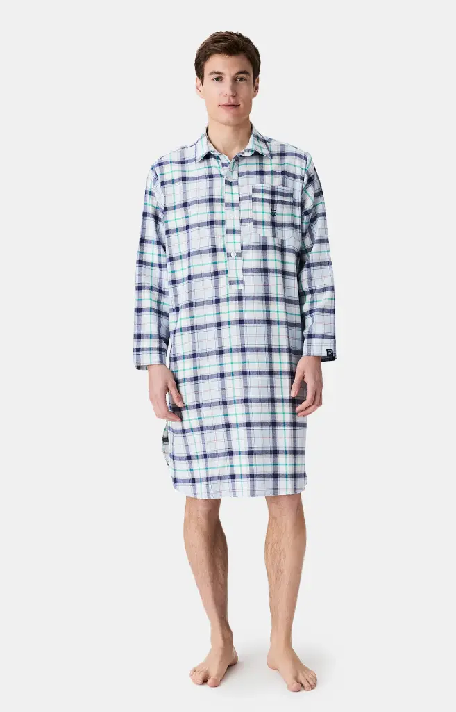 Chemise de nuit en pilou ARTHUR "Grand-Père Logan" CGP - Glace ENZOH25