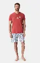 Pyjama short homme 100% coton bio ARTHUR "A poêle" PAU - Gris CHEFH25