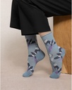 Chaussettes dame BLEU FORET "Veloutées Oiseaux" FBU6576 - Bleu Clair MD4