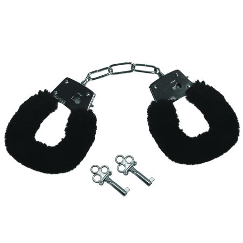 Menottes en fausse fourrure SPORTSHEETS - SEX & MISCHIEF "Furry Handcuffs Black" E32985