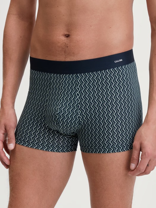 Boxer homme fantaisie 94% coton CALIDA "Cotton Code Design" 26980 - Loden Fro 669 (S)