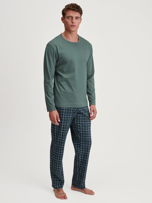 Pyjama long homme 100% coton CALIDA "Relax Streamline" 46382 - Dark Glen 549 (M)