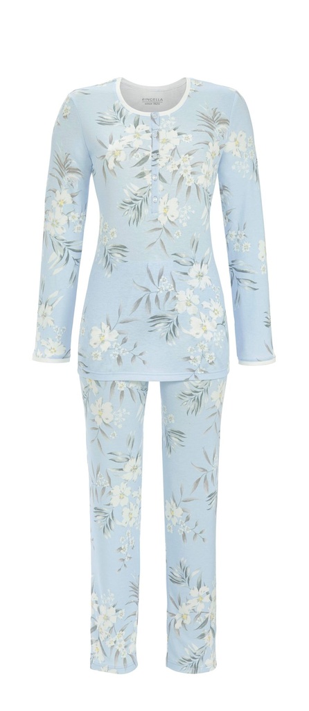 Pyjama femme avec une patte de boutonnage RINGELLA "Fleurs Pastel" 5511235 - Horizon 227 (38)