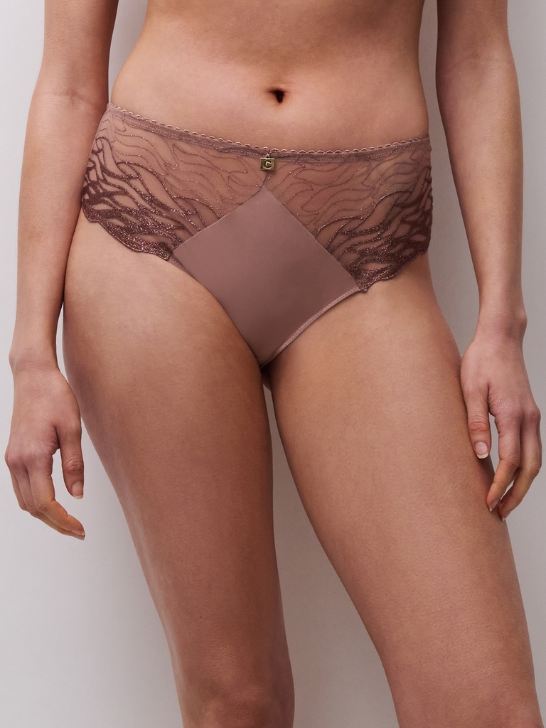 Culotte taille haute CHANTELLE "Vibe" C19VC5 - Cannelle Lurex C08 (38)