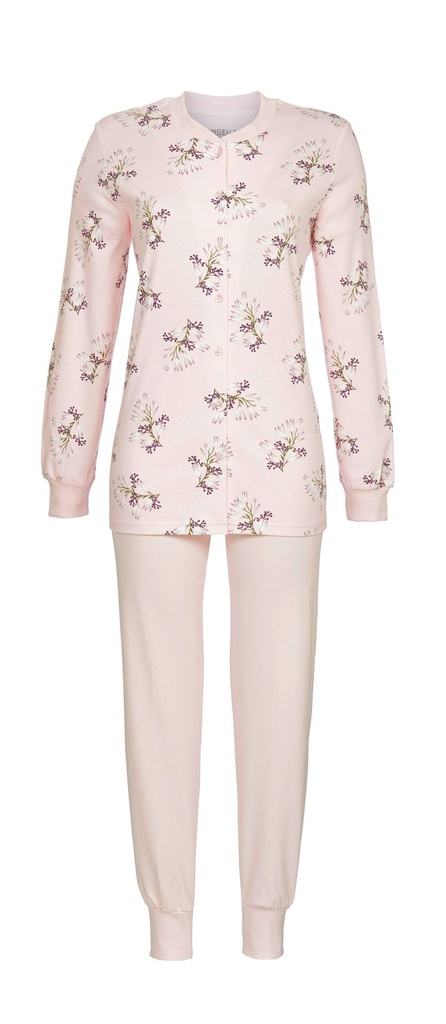 Pyjama long dame avec haut boutonné RINGELLA "Confort Maximal" 5511237 - Rose 620
