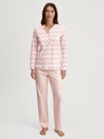 Pyjama dame longues manches CALIDA "Midnight Flowers" 43356 - Pearl Blush 072