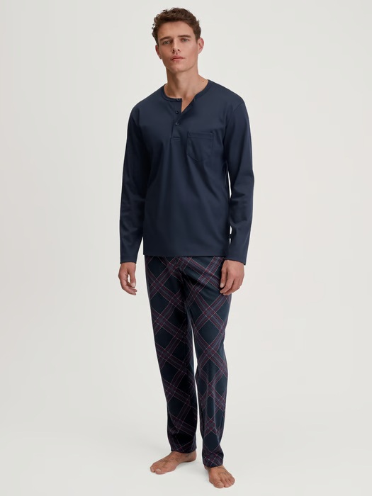 Pyjama long homme 100% coton CALIDA "Relax Comfy" 41482 - Dark Sapphire 479 (S)