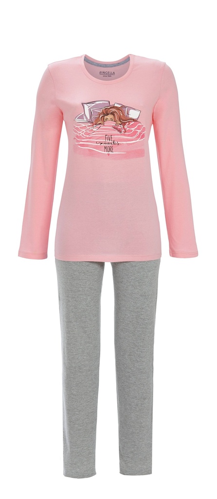 Pyjama long dame RINGELLA "Cinq Minutes De Plus" 5511224 - Rose Céleste 644