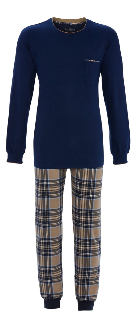 Pyjama long homme 100% coton RINGELLA 5541215 - Marine 217