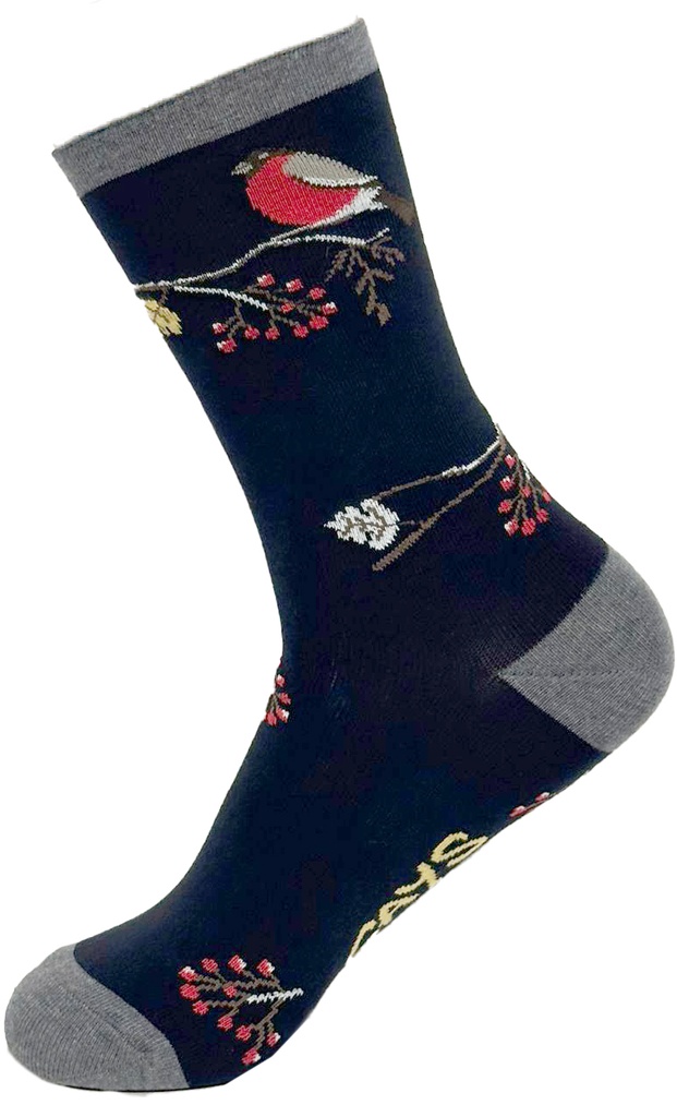 Chaussette dame bord roulé CRONERT "Chante une Chanson" 18656 - Noir 2600