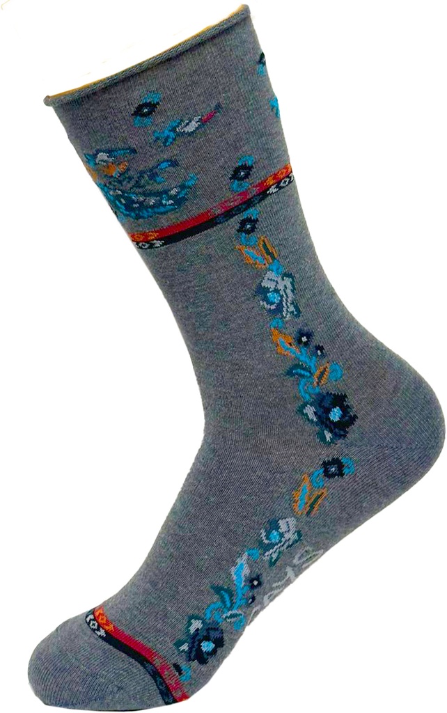 Chaussette dame bord roulé CRONERT "Fiona Phaon" 18860 - Gris 2683