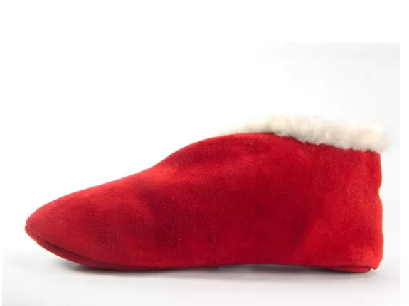 Pantoufles espagnoles 20% laine BERNARDINO - Rouge