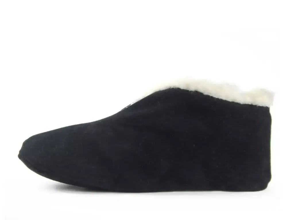 Pantoufles espagnoles 20% laine BERNARDINO - Noir  (36)