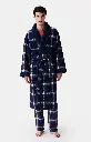 Peignoir homme polaire ARTHUR "Luka" RPO - Marine LIKAH25