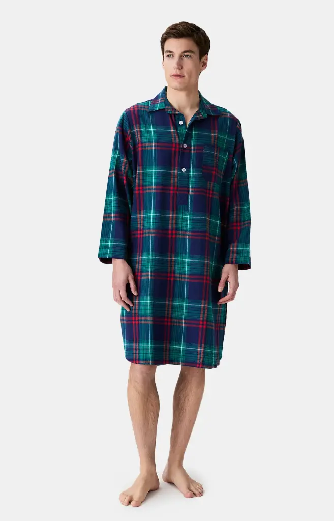 Chemise de nuit en pilou ARTHUR "Grand-Père Thomas" CGP - Marine TOMAH25