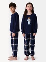 Pyjama long enfant polaire ARTHUR "Esprit Livre" LUL - Marine LUKAH25