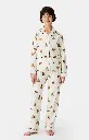 Pyjama long femme boutonné 100%coton pilou ARTHUR "Old Teddy" PPF - Ivoire OLDTH25