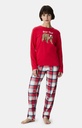 Pyjama long femme ARTHUR "Bear Noël" MOL - Rouge  OURSH25