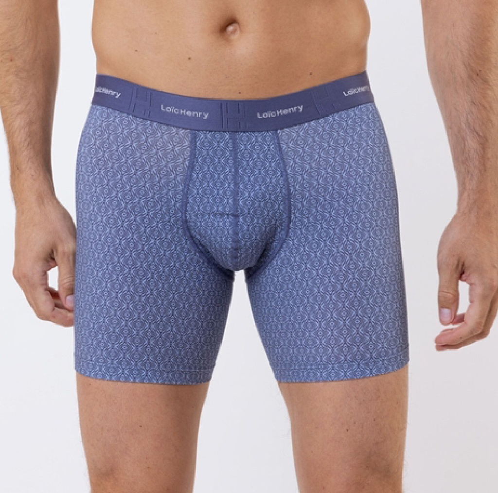 Boxer homme tencel avec maintien intérieur LOIC HENRY "Graphic" KBB300F - Vibration (S)