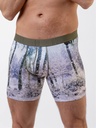 Boxer homme fantaisie microfibre avec maintien intérieur LOIC HENRY "Identity" KBI115X - Forest