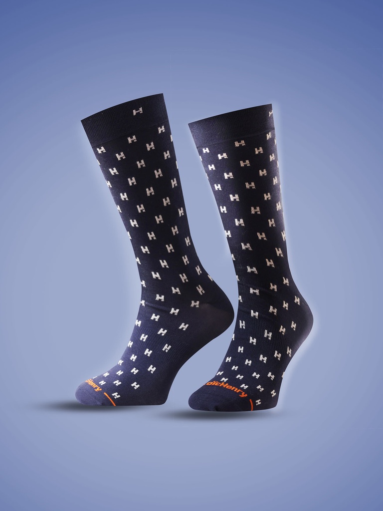 Chaussette homme fantaisie LOIC HENRY "LH" KSJ001V - Navy (39/42)