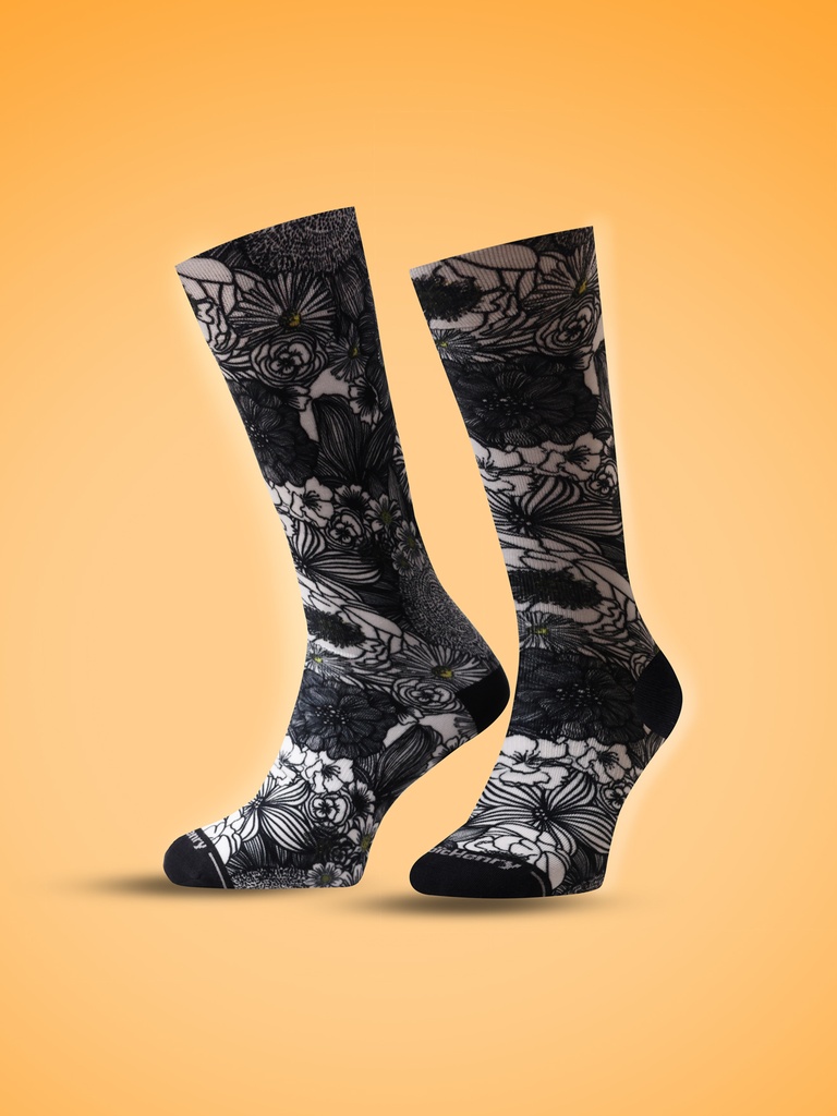 Chaussette homme fantaisie LOIC HENRY "Miroir" KSI012X - Fleurs (39/42)