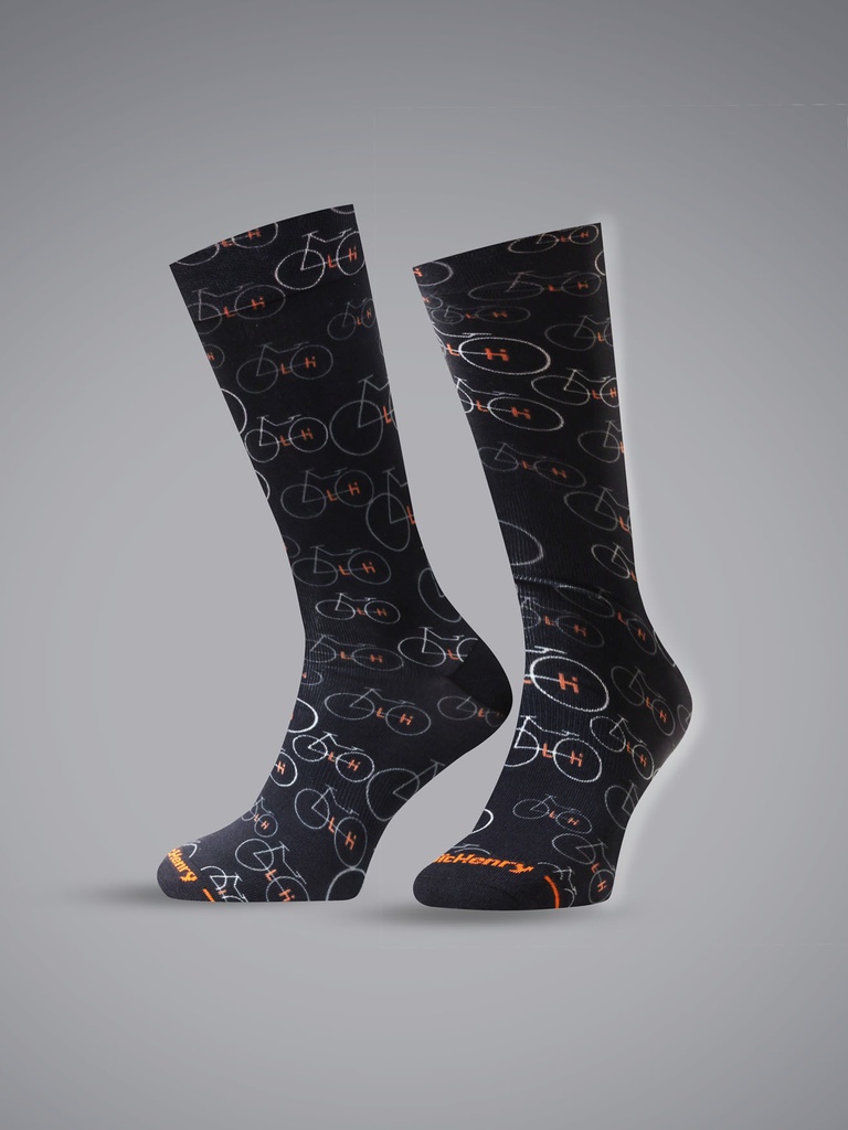 Chaussette homme fantaisie LOIC HENRY "Miroir" KSI010X - Vélo (39/42)