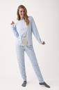 Pyjama dame longues manches PROMISE "Artic Adventure" N20132 - Azure