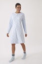 Chemise de nuit dame longues manches PROMISE "Artic Adventure" N20141 - Azure