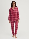 Pyjama dame boutonnée longues manches CALIDA "Holiday Dreams" 42434 - Deep Red 732